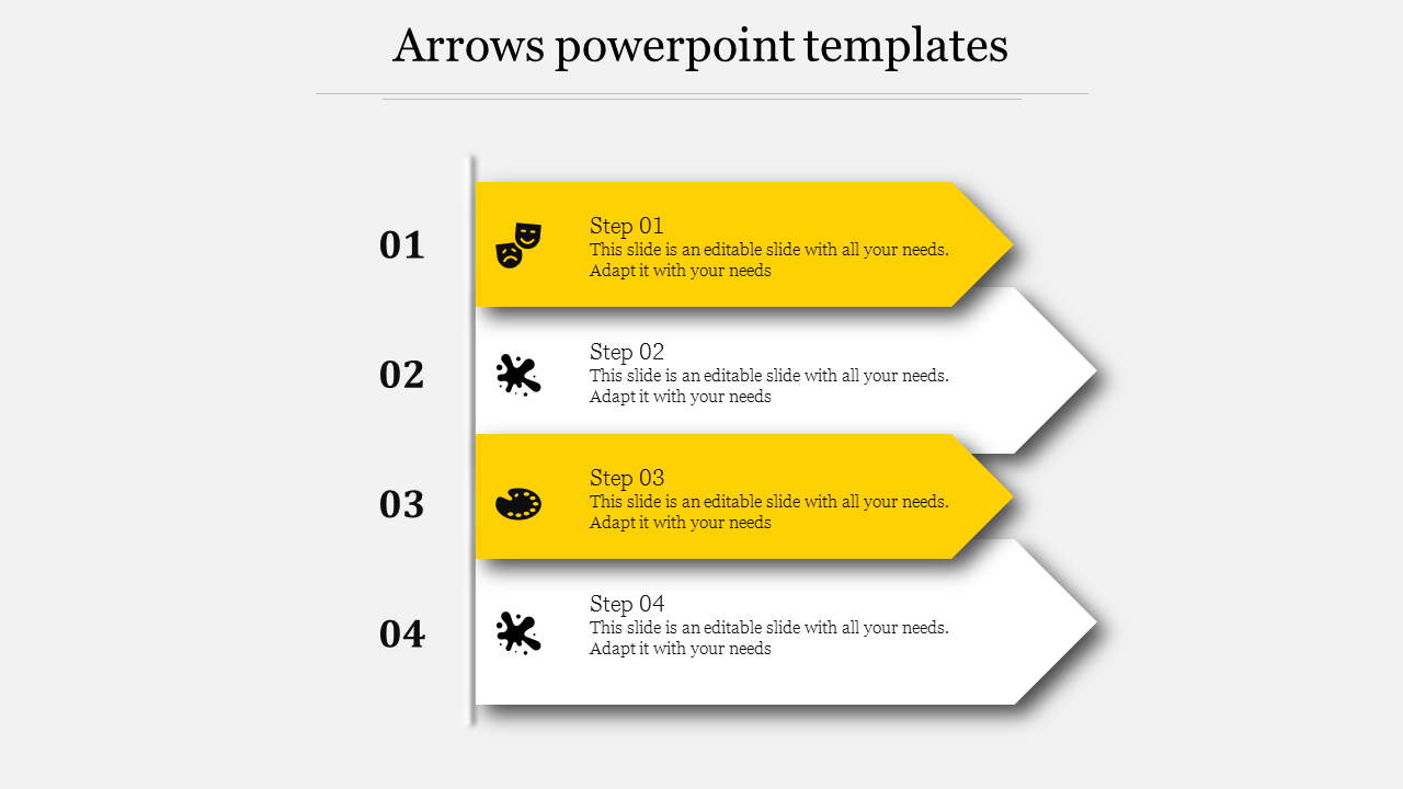 Simple Arrows PowerPoint Template and Google Slides